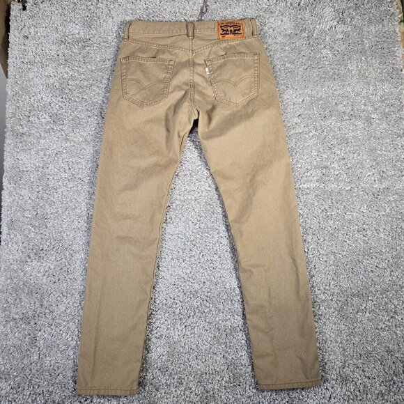 Levi’s 508 Slim Straight Chino Pants Mens 30x32 (Fits 30x30) Tan Minimal Street - Picture 8 of 14